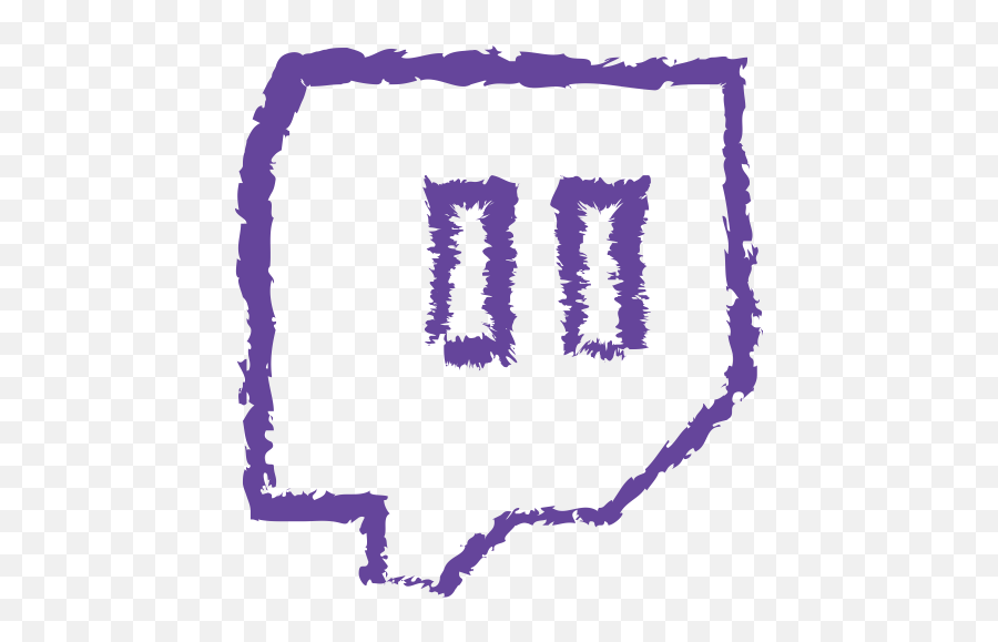 Grunge Line Media Social Twitch Icon - Drawn Twitch Icon Png,Twitch Logo Png