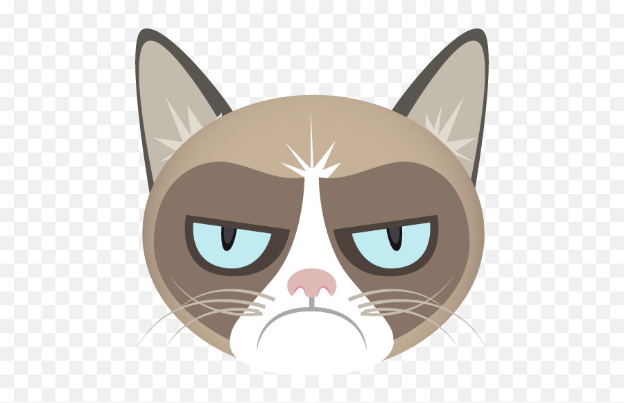 Happy Cat Png Picture - Grumpy Cat Face Clipart,Sad Cat Png
