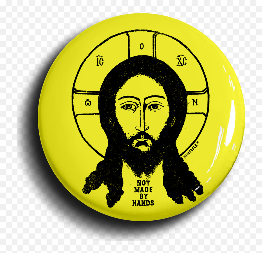 Jesus Not Made By Hands Button - Holy Rule Of Benedict Png,Yell Icon