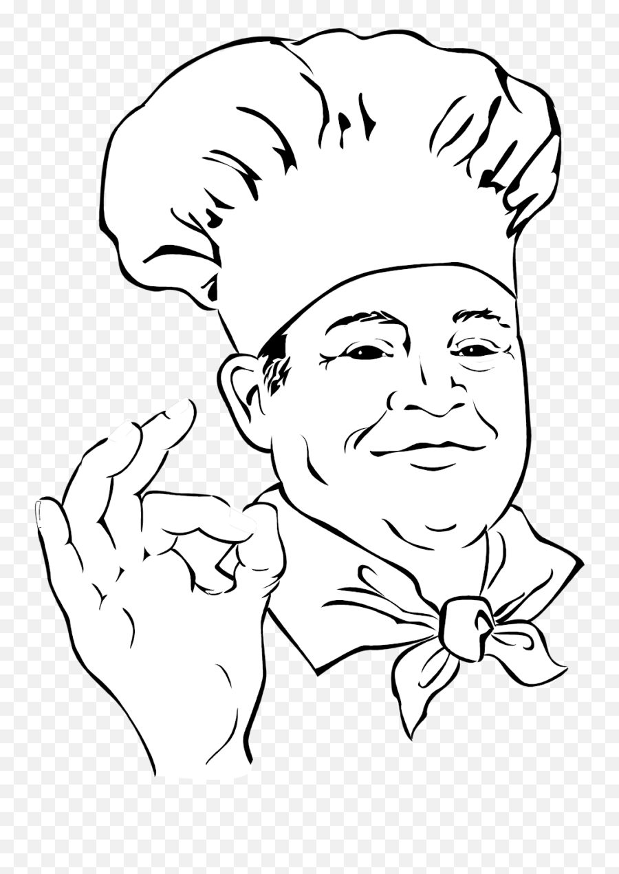 Chef Making An Ok Hand Gesture - Chef With Ok Hand Png,Ok Hand Sign Png