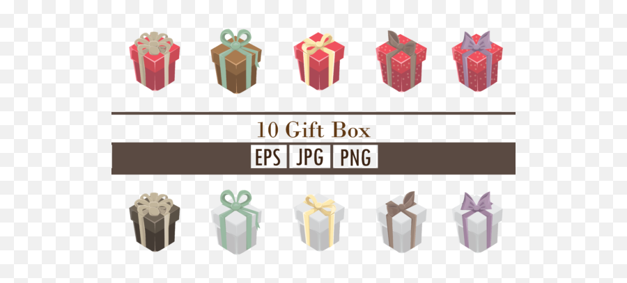 Gift Box Set B Graphic By Rfg Creative Fabrica Png Boxes Icon