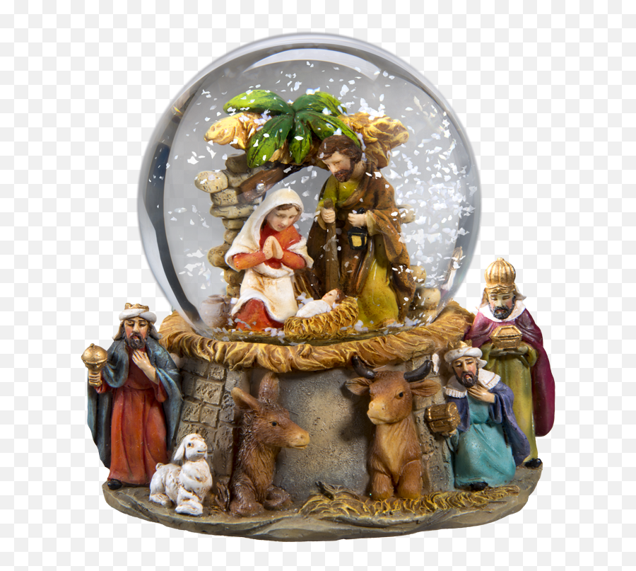 Snow Globe Nativity Scene - Christmas Nativity Snow Globe Png,Nativity Scene Png