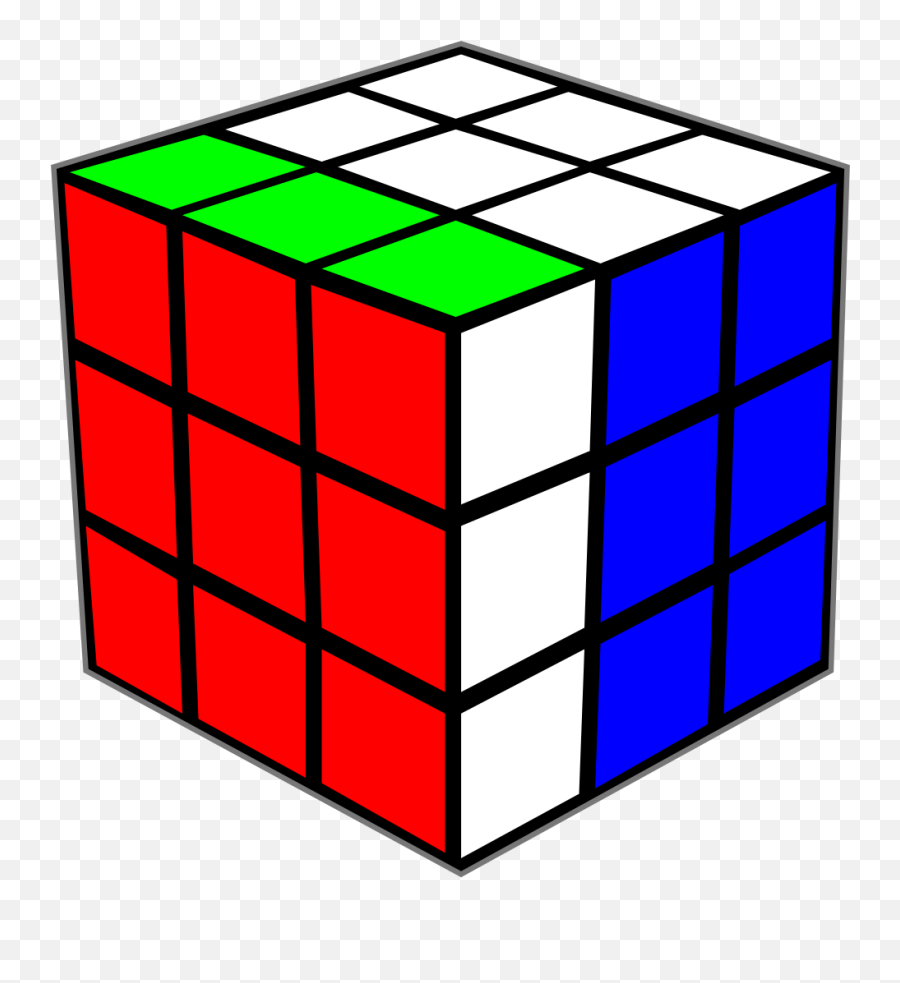 File - Rubiks Front Svg Rubiku0027s Cube Transparent Rubix Cube Gif Png,Cube Transparent Background