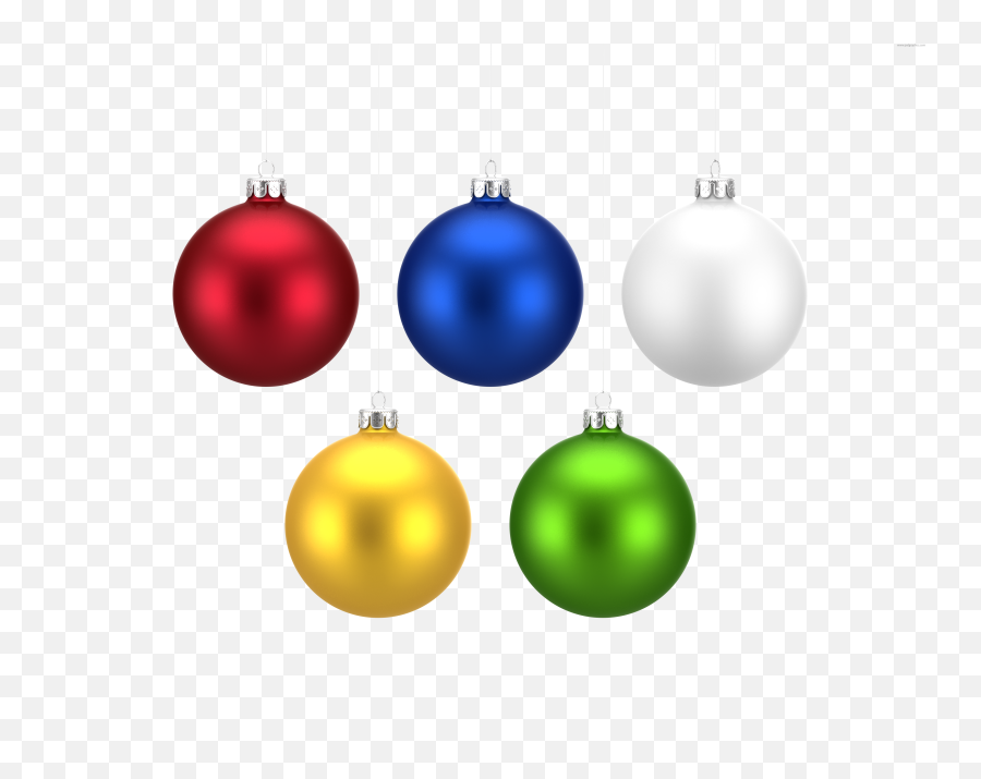 Colorful Christmas Balls Set - Colorful Christmas Ornaments Png,Balls Png