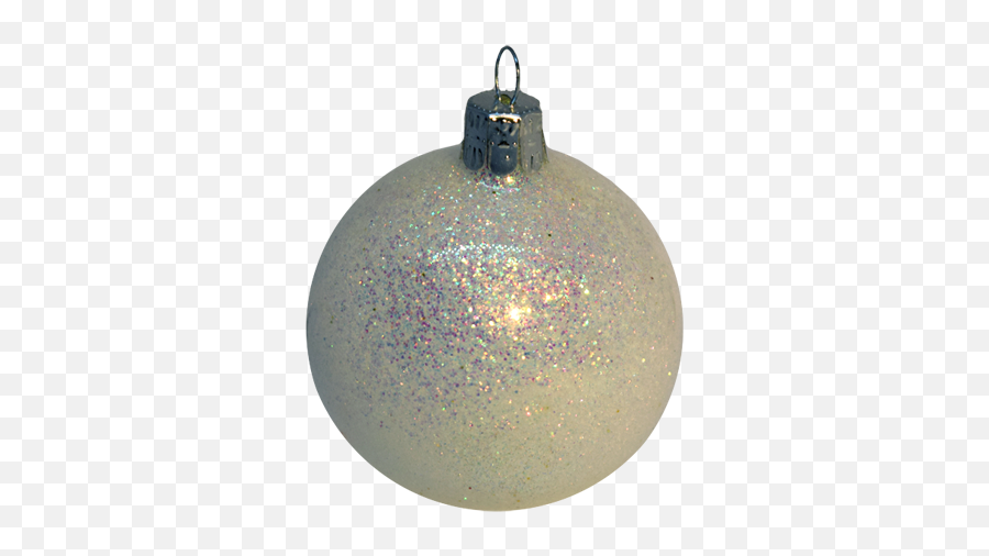 Christmas Baubles Silver Glitter Set Of 6 - Christmas Ornament Png,Silver Glitter Png