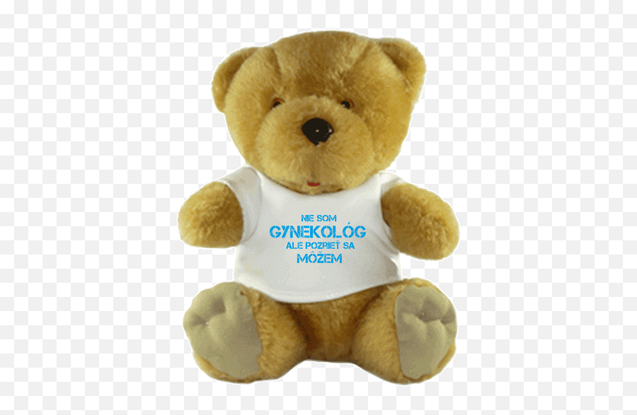 Plush Teddy Bear With Printing Gynecologist - Teddy Bear With Beer Png,Baby Bear Png