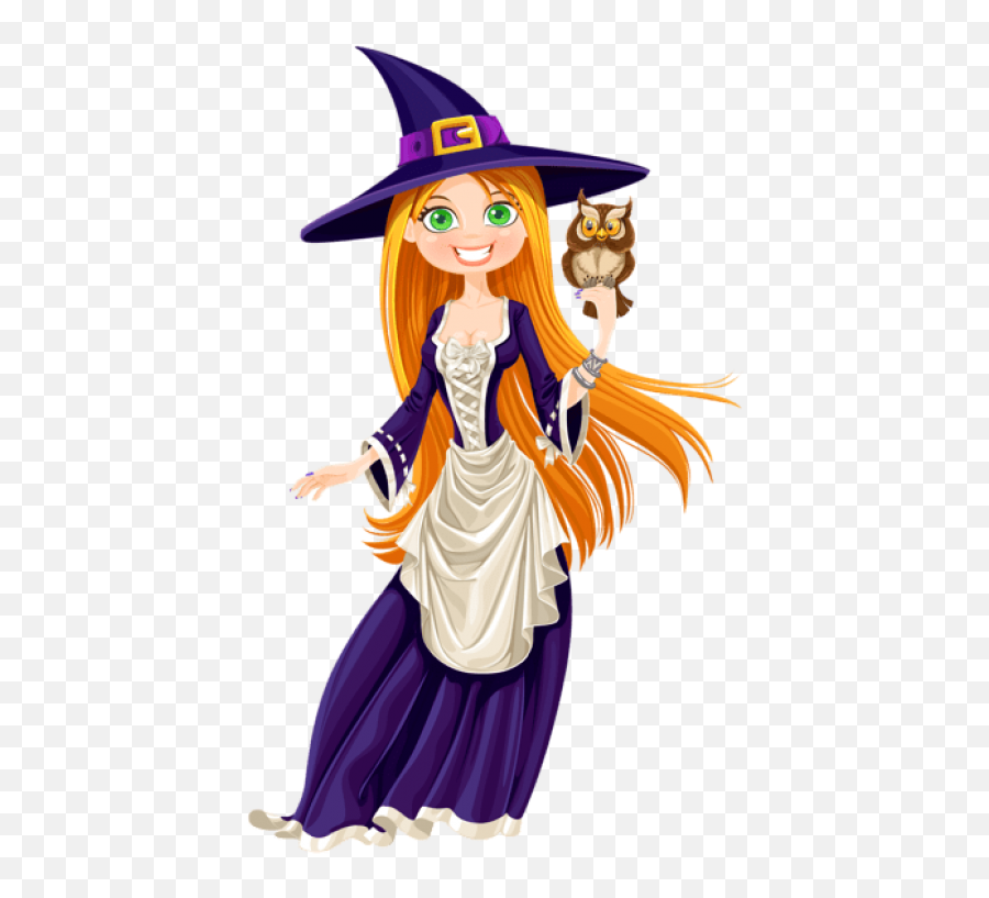 Free Png Halloween Witch With Owl Images Transparent - Witch Clipart Transparent Background,Witch Transparent Background