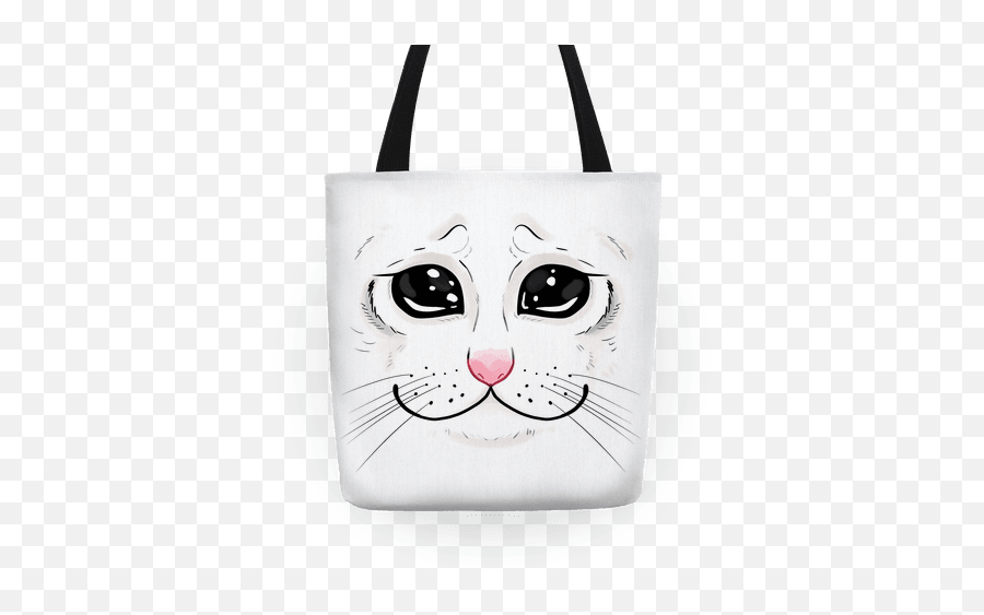 Crying Cat Face Totes Lookhuman - Tote Bag Png,Cat Face Png