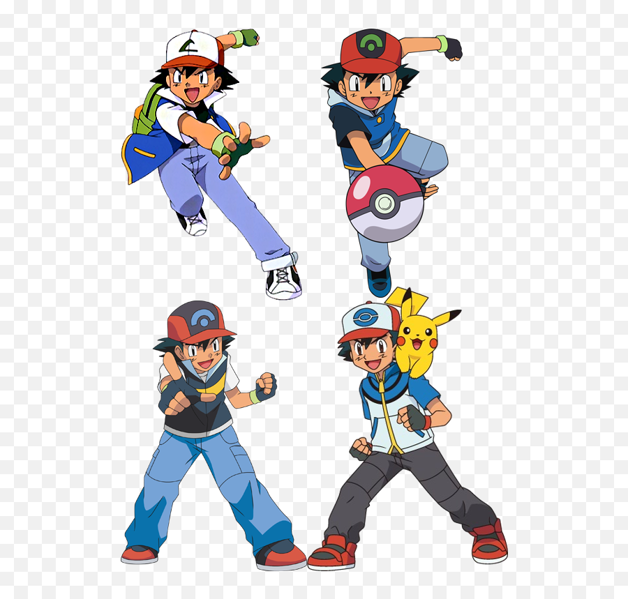 Download Ygrrbjh - Ash Ketchum All Costumes Png Image With Ash I Choose You Pokemon,Ash Ketchum Png