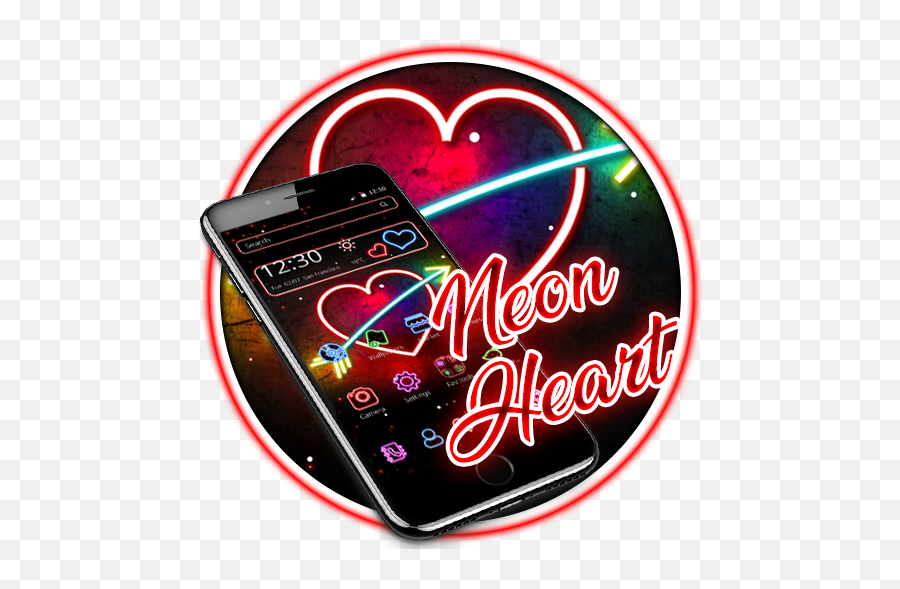 Love Neon Heart Arrow Theme - U200c Google Play Mobile Phone Png,Neon Heart Png