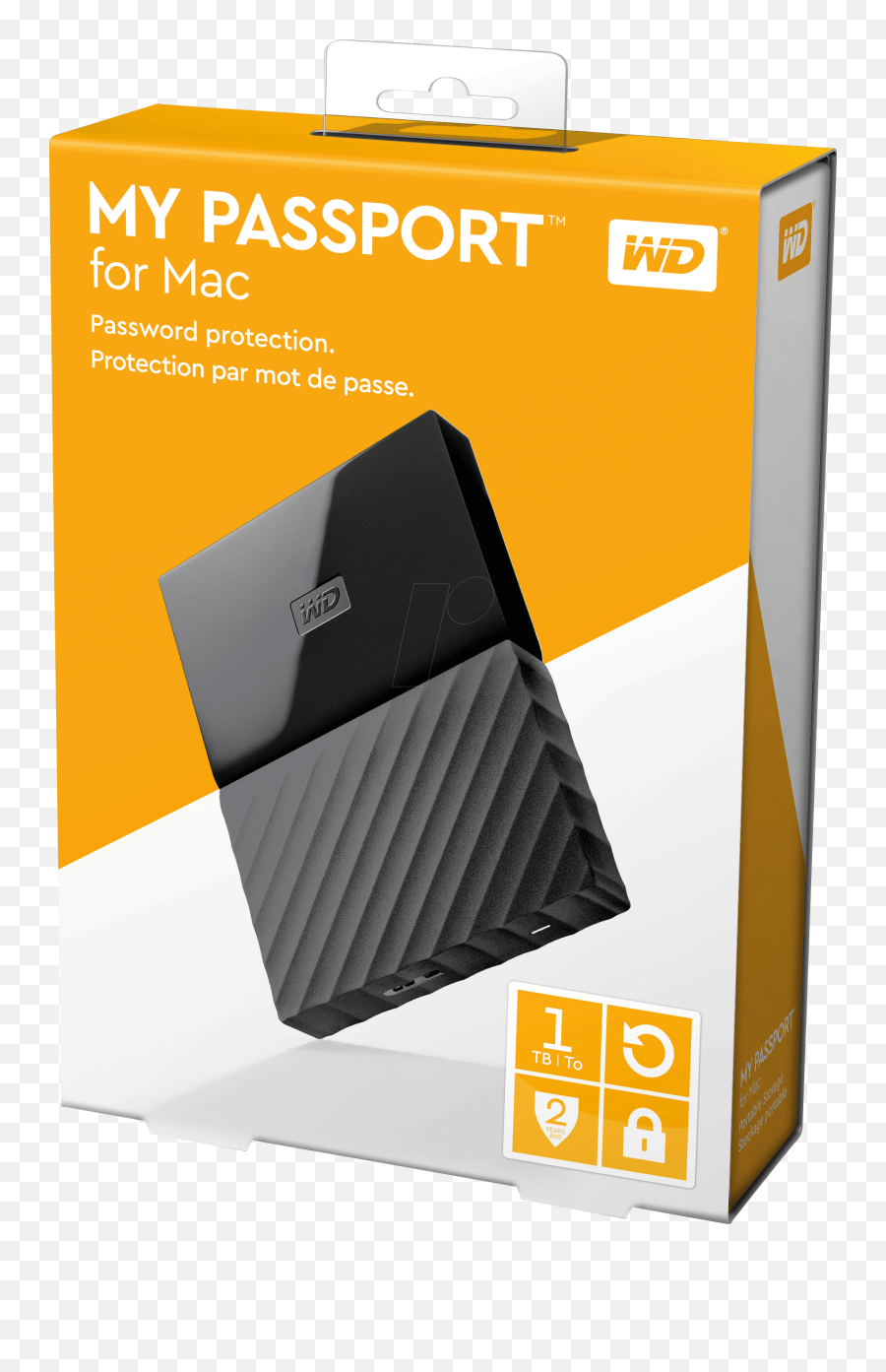 Wd 2tb My Passport Usb External Hard Drive Black Rs4816 - 2tb My Passport For Mac Png,Hard Drive Png