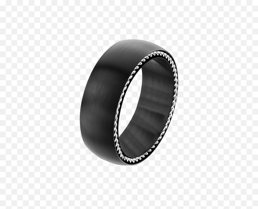 Stainless Steel Matte Black Ring - Ring Png,Black Ring Png