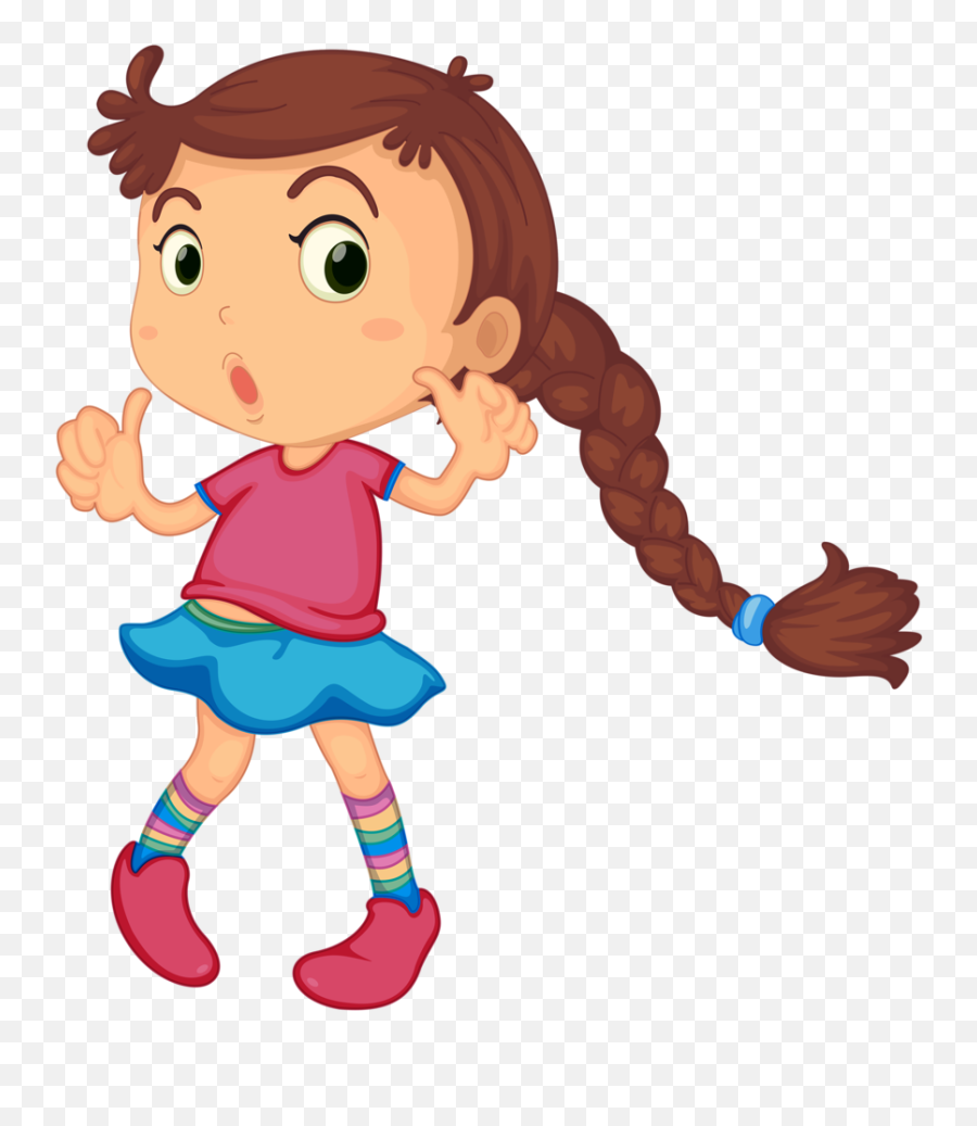 Bonecas Meninas Girl Clipart - Transparent Png Download Girl With Long Hair Clipart Png,Cartoon Hair Png