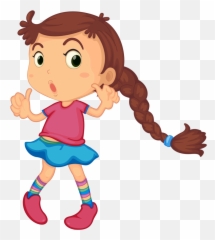 Bonecas Meninas Girl Clipart - Transparent Png Download With Long Hair
