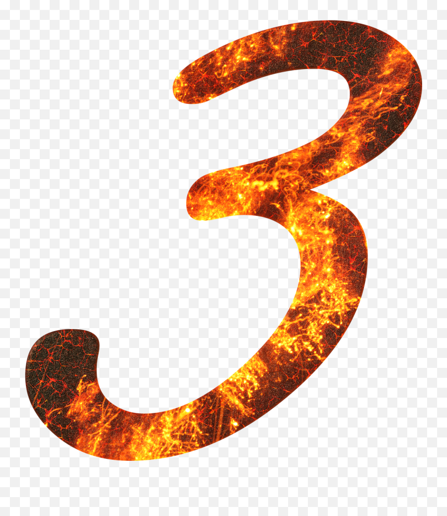 Number 3 Fire - Number 3 Fire Png,Fire Png