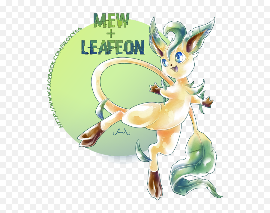 My Pokemon Ocs - Fusion Wattpad Leafeon Mew Fusion Png,Leafeon Png