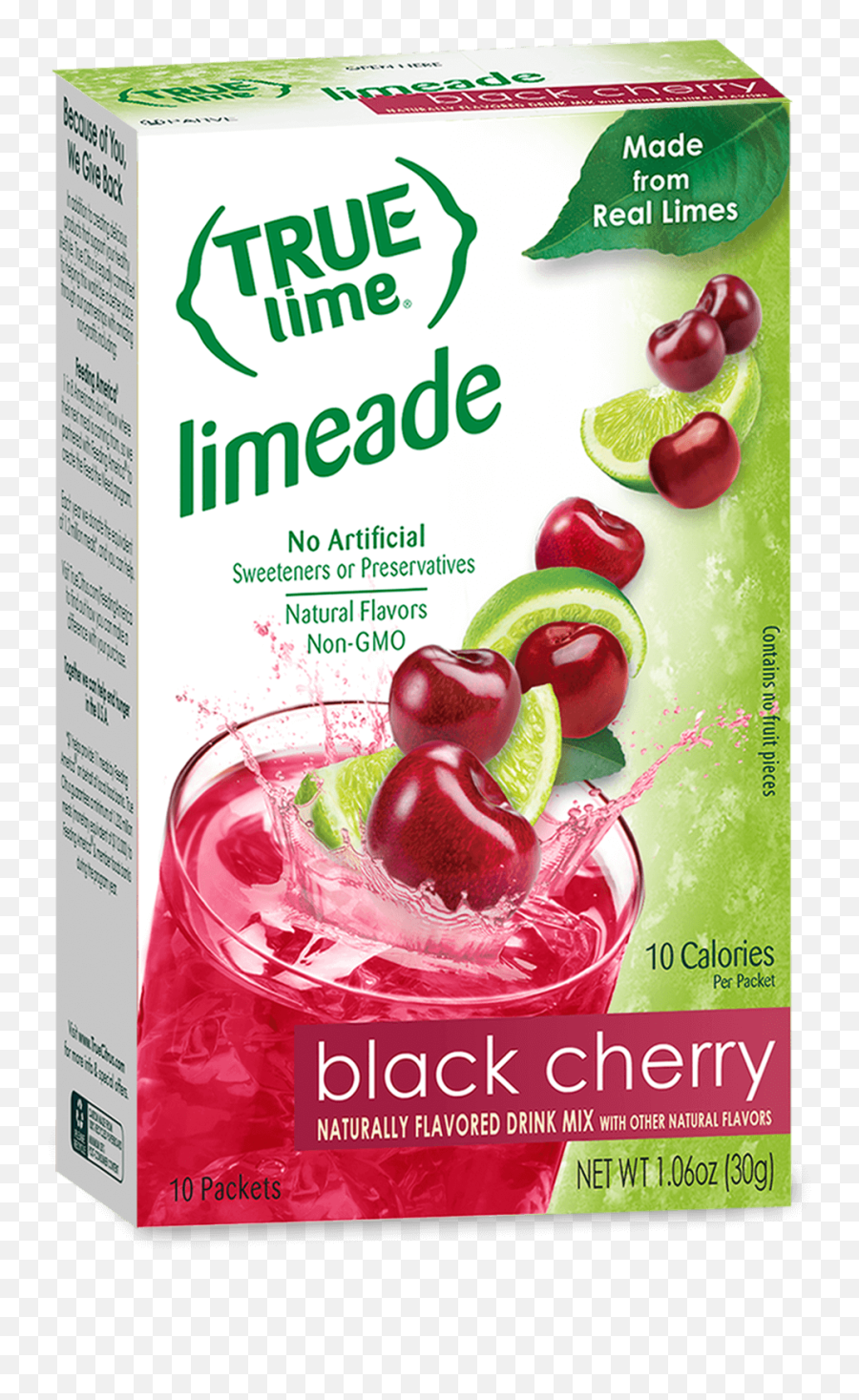 True Lime Black Cherry Limeade Drink Mix Citrus - True Lime Black Cherry Limeade Png,Cherry Transparent Background