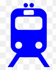 Blue Train Icon - Green Png