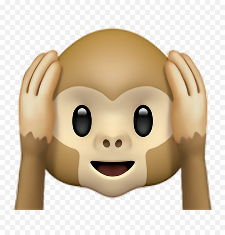 Eye Emoji Png - Monkey Emoji Transparent Transparent Monkey Covering Ears Emoji,Eye Emoji Transparent