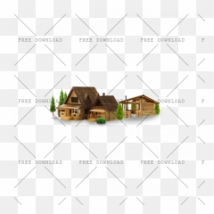 Png Image With Transparent Background - Wood House Icon