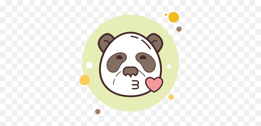 Kiss Panda Icon U2013 Free Download Png And Vector - Dot,Cute Panda Icon