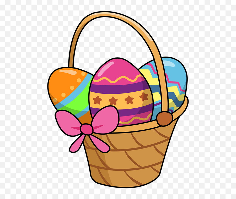Happy Clipart Easter Basket - Easter Clip Art Basket Png,Easter Basket Transparent