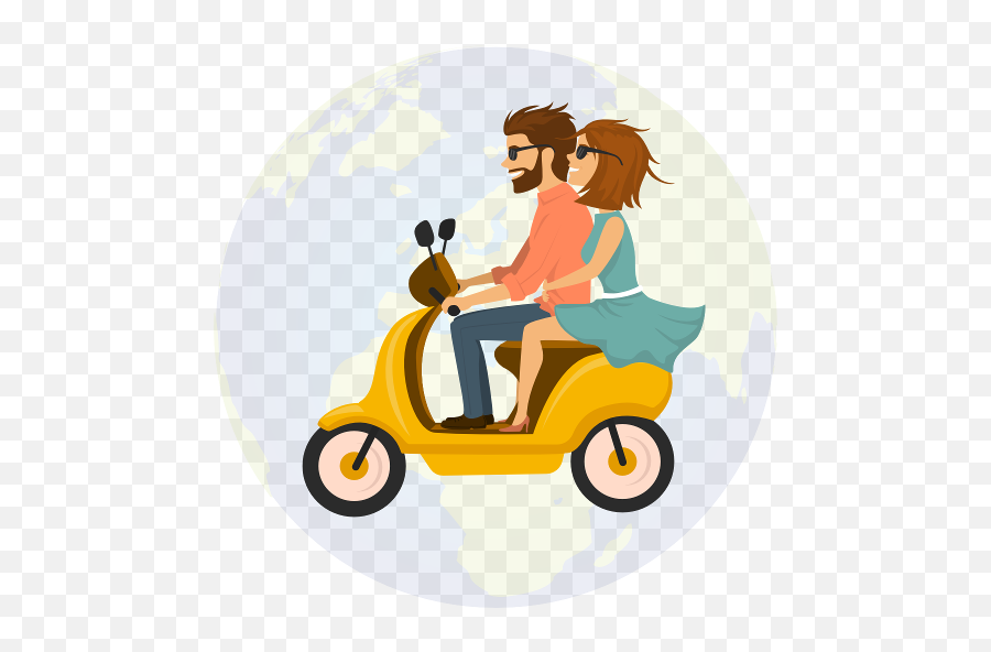 E - Scooterco U2013 Electric Moped Scooters Usa 2022 Happy Couple In Scooter Vector Png,Android Icon 512x512