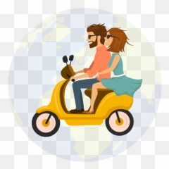 E - Scooterco U2013 Electric Moped Scooters Usa 2022 Happy Couple In Scooter Vector Png,Android Icon 512x512