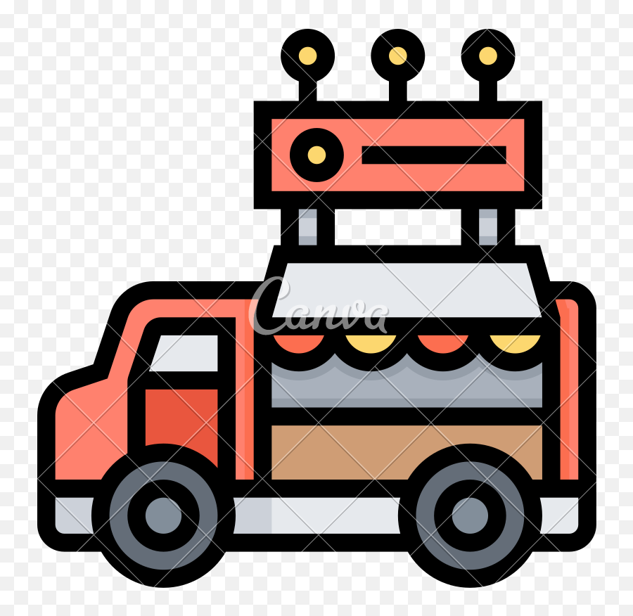 Ideas Food Truck Icon Iconscanva This Week - Mobil Jalan Food Truck Clipart Transparent Png,Truck Icon Png