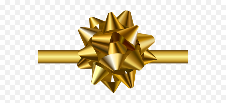 Gold Bow Transparent Png Clip Art Image Ribbon - Christmas Gold Bow Png,Christmas Bow Png