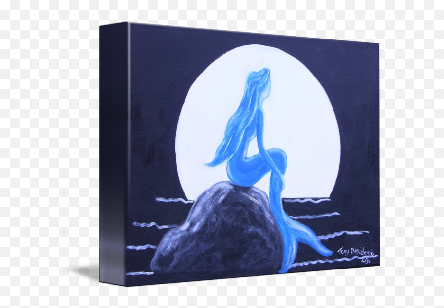 Silhouette Mermaid By Tony Desiderio - Visual Arts Png,Mermaid Silhouette Png