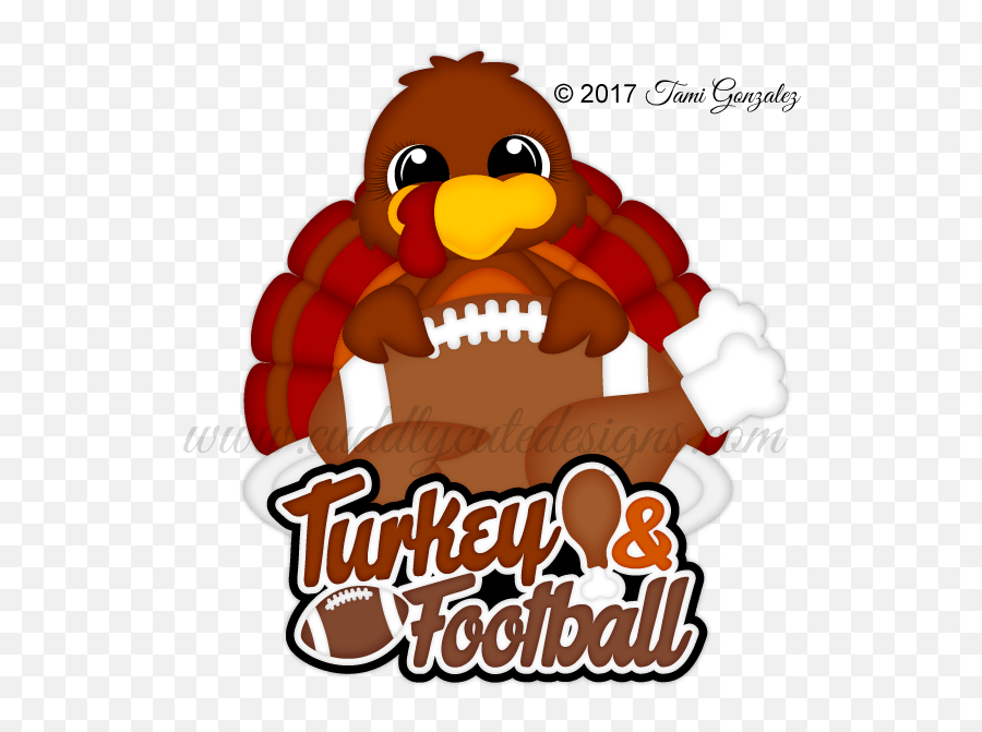 Football Turkey Clipart Png Image - Football Thanksgiving Turkey Cartoon,Turkey Clipart Png