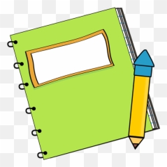 Notebook And Pencil Clipart Station - Pencil And png