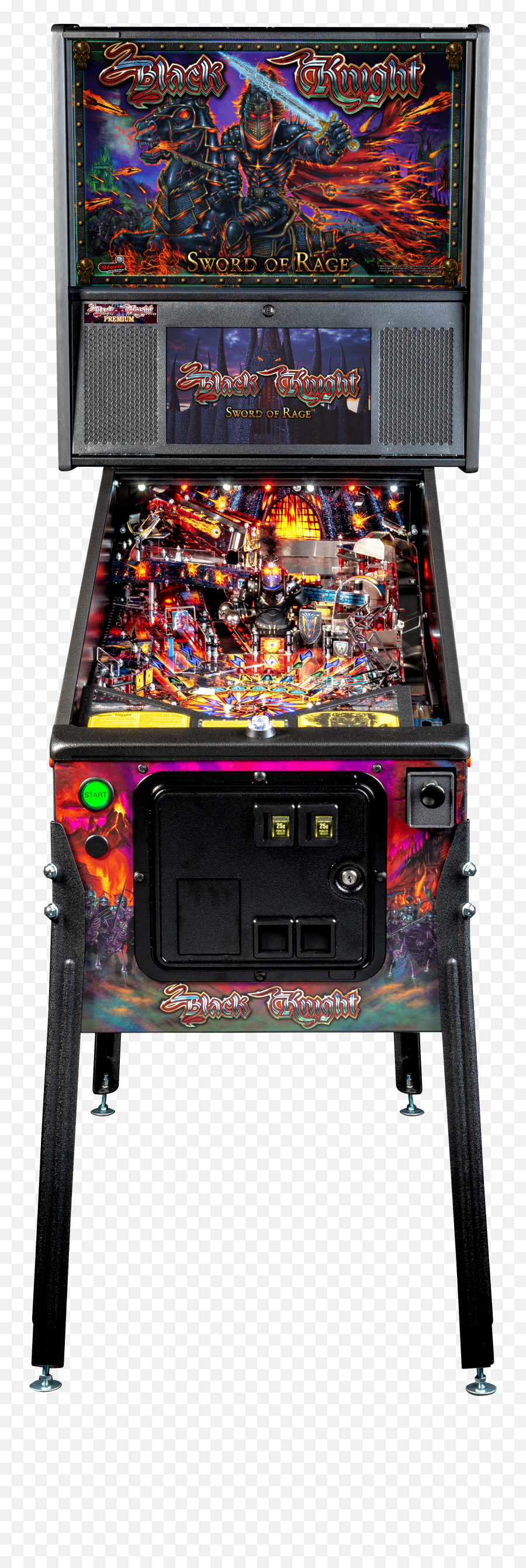Black Knight Sword Of Rage Premium - Pinball Machine Front Side Png,Knight Sword Png