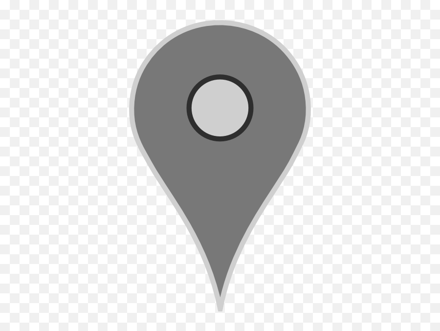 Google Map Pointer Grey Clip Art - Google Maps Grey Pin Png,Google Pin Png