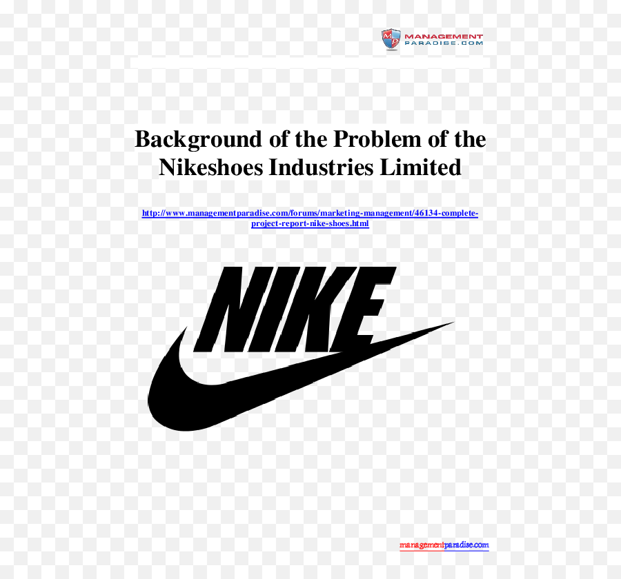 Pdf Background Of The Problem Nikeshoes Industries - Screenshot Png,Nike Logo Background