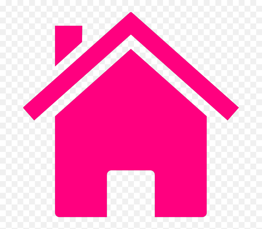 Pink House Outline Png Svg Clip Art For Web - Download Clip Self Isolating Sign On Door,House Outline Png