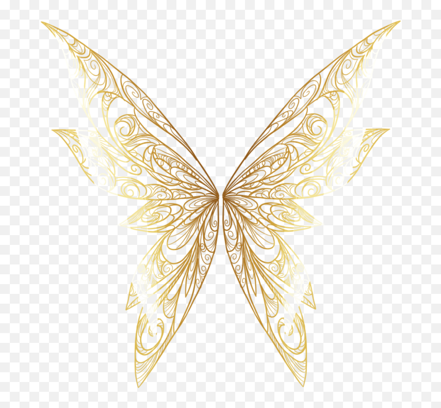 Download Hd Golden Wings By Moryartix - Gold Fairy Wings Png Realistic Fairy Wings Png,Fairy Wings Png