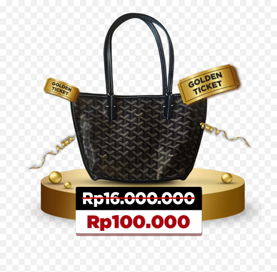 Jual Serbu Jd Golden Ticket - Goyard Small Tote Bag Jd Voucher Handbag Png,Goyard Logo