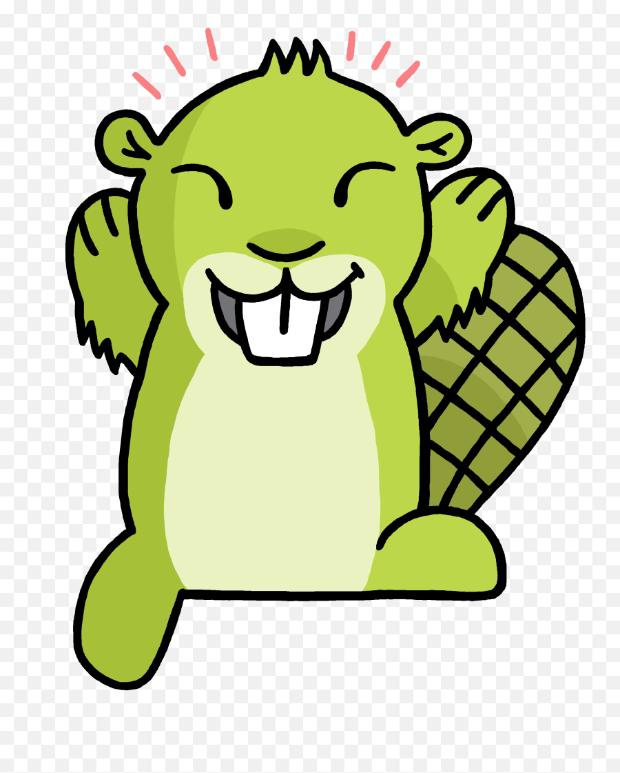 Happy Green Beaver Transparent Png - Green Beaver Png,Beaver Png