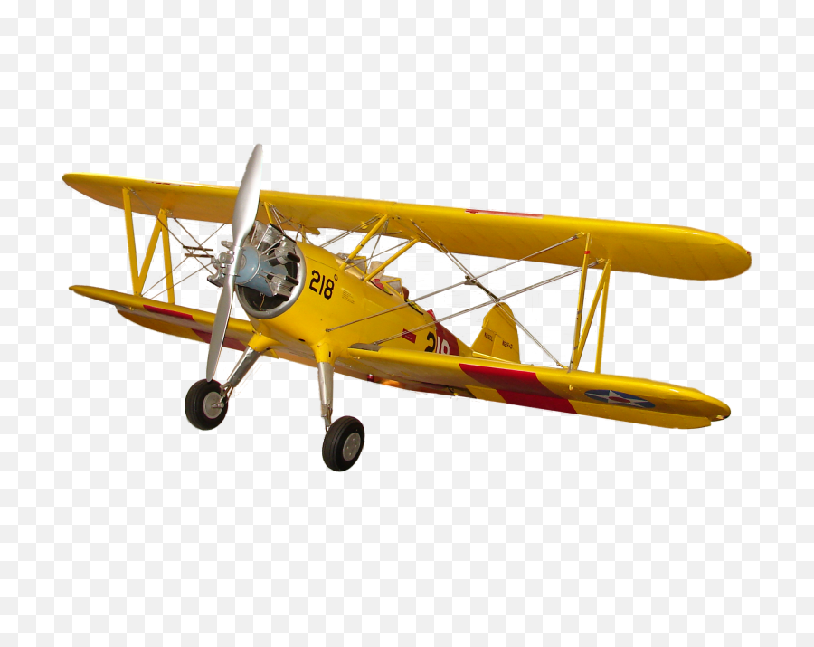 Yellow Airplane Transparent Background - Biplane Png,Airplane Transparent