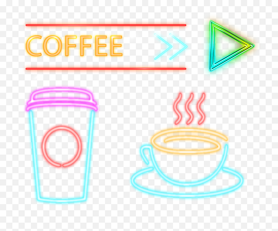 Neon Sign Coffee Cafe - Free Image On Pixabay Taza De Café Neon Png,Neon Sign Png