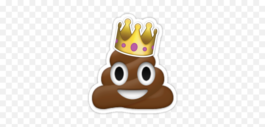 Poop Emoji Stickers By Marenamackay Png Transparent - Poop Emoji With Crown,Emojis Png Transparent
