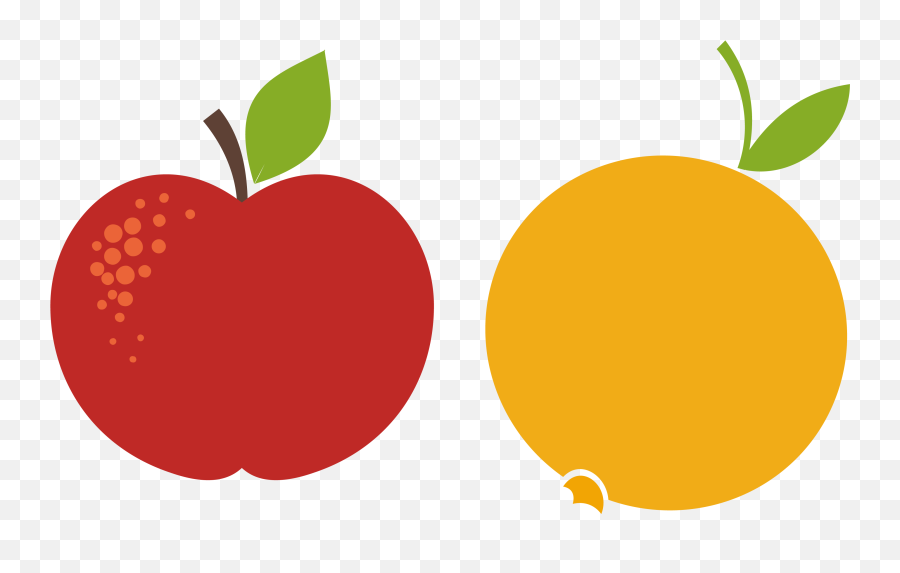 Apple Orange Red - Apple And Orange Clipart Png,Oranges Png