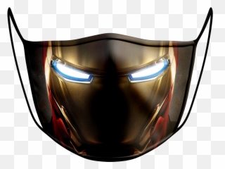 Iron Man Close Up - Face Shield png