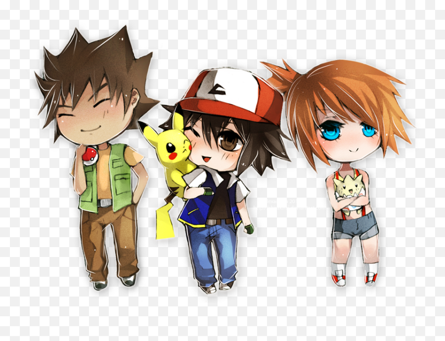 Png Download - Ash And Misty Chibi,Pokemon Ash Png