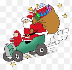 Funny And Free Santa Claus Clipart - Santa Claus Bring Gift Png,Santa Clause Png