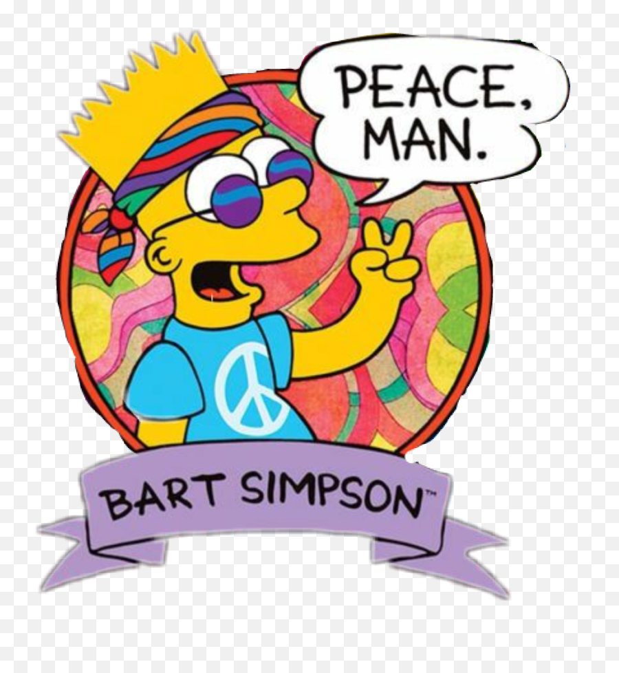 Bart Drawing Hippie - Bart Simpson Hippie Png Transparent Homer As A Kid,Bart Simpson Png