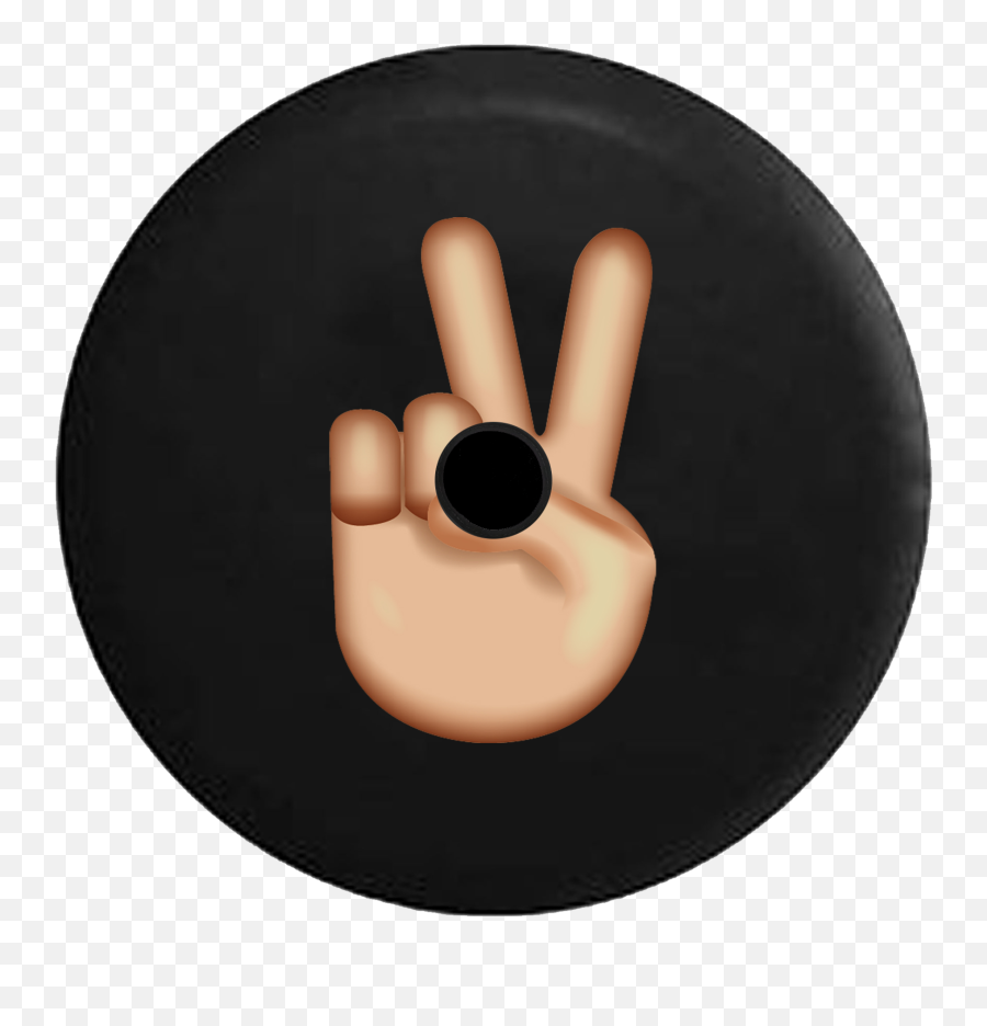 2018 2019 Wrangler Jl Backup Camera Peace Sign Fingers Text Emoji Spare Tire Cover For Jeep Rv 32 Inch - Walmartcom Sign Language Png,Peace Emoji Png