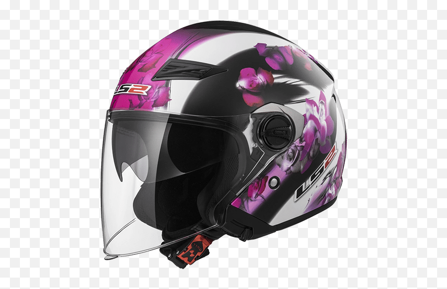 Motorcycle Helmets Open Face Full - Helmet 3 4 Flame Shield Png,Pink And Black Icon Helmet